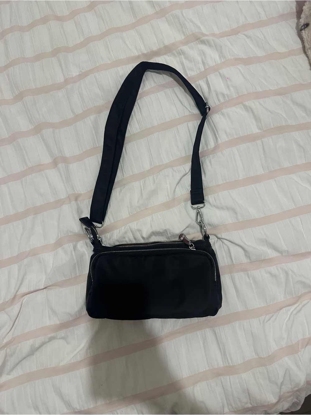 Women’s Black Crossbody Shoulder Bag - Unbranded